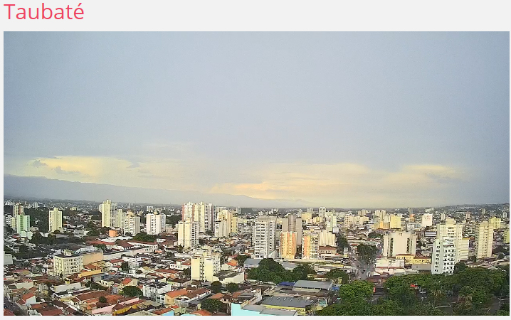 Taubaté ganha câmera de monitoramento climático, disponível ao vivo e gratuitamente na internet