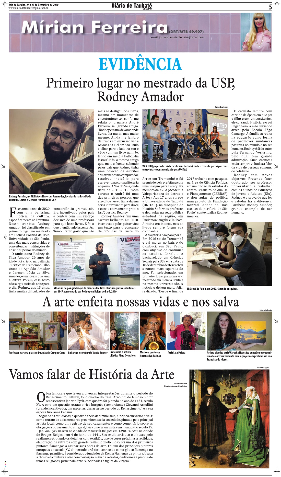 Evidência – Primeiro lugar no mestrado da USP, Rodney Amador