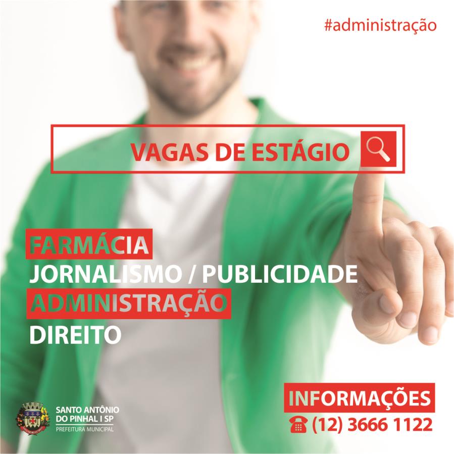 Prefeitura de Santo Antonio do Pinhal abre vagas de estágio