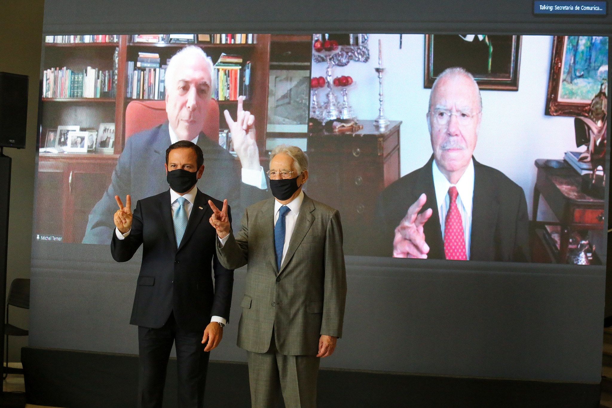 Governo de SP reúne ex-presidentes da República em ato sobre importância da vacina contra o coronavírus