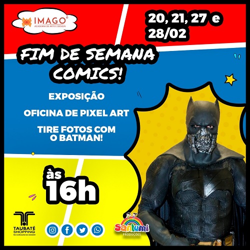 Fim de semana com atrações inspiradas no universo dos quadrinhos acontece no Taubaté Shopping
