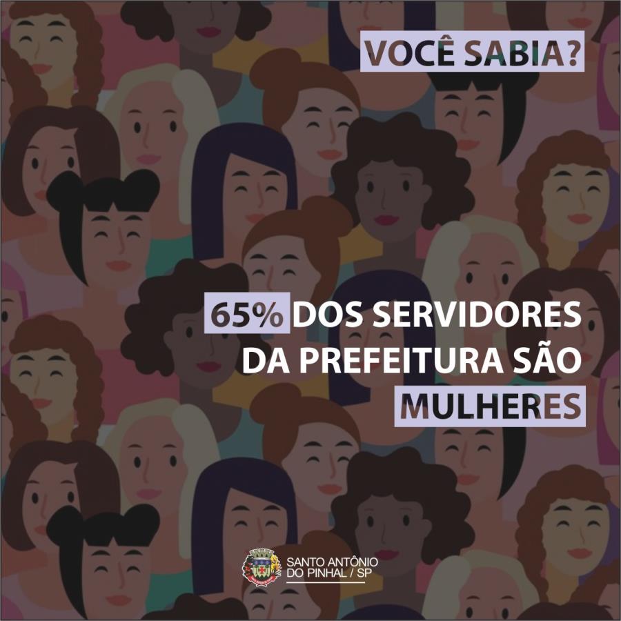 Mulheres são 65% dos servidores do executivo municipal em Santo Antônio do Pinhal