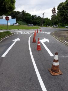 Mobilidade duplica faixa em rotatória na Monção