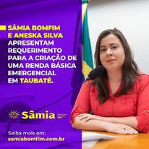PSOL e deputada Sâmia Bomfim questionam prefeito de Taubaté sobre Auxílio Emergencial
