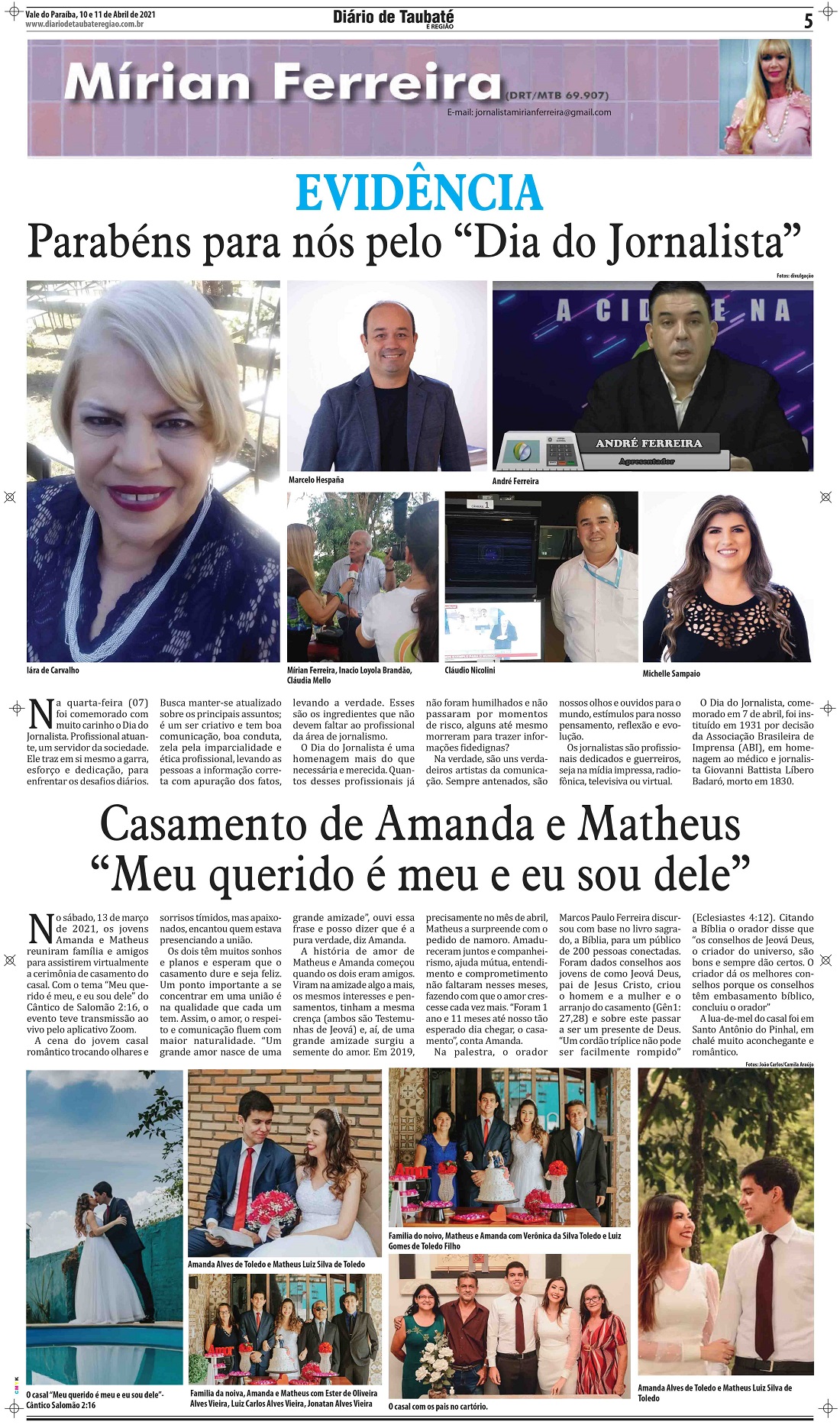 Evidência – Parabéns para nós pelo “Dia do Jornalista”