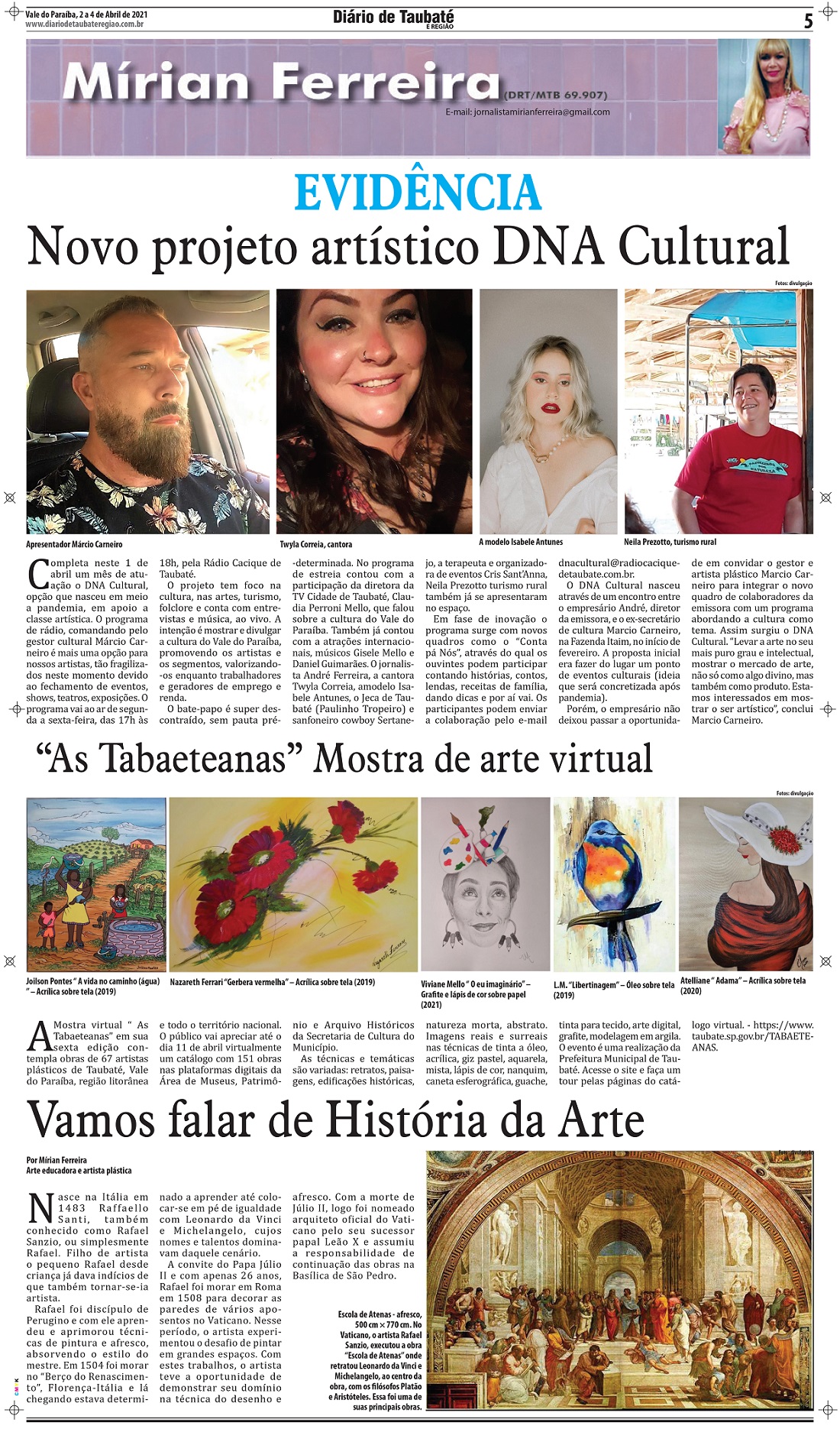 Evidência – Novo projeto artístico DNA Cultural