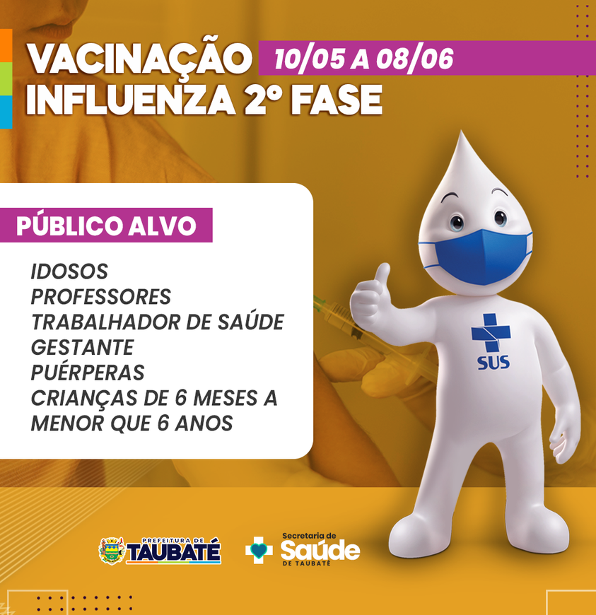 Começa vacinação contra a gripe para idosos em Taubaté