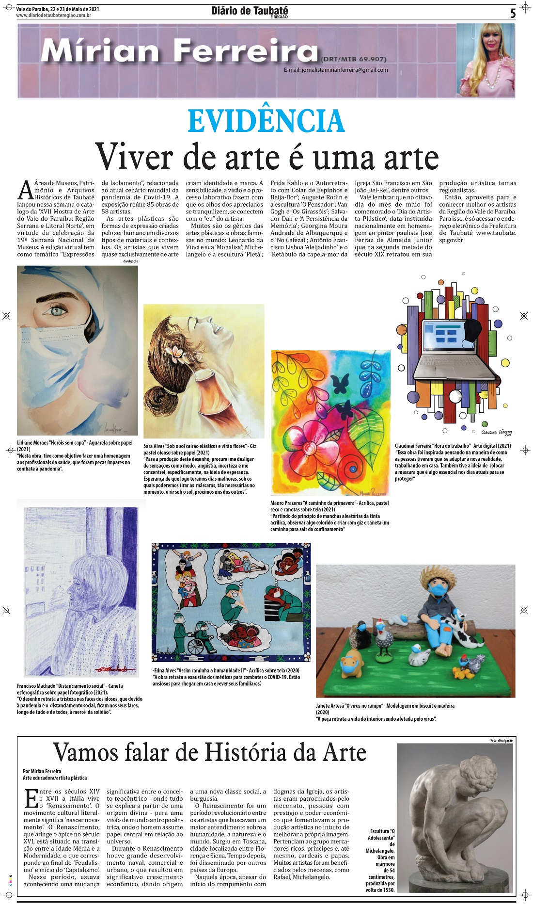 Evidência – Viver de arte é uma arte