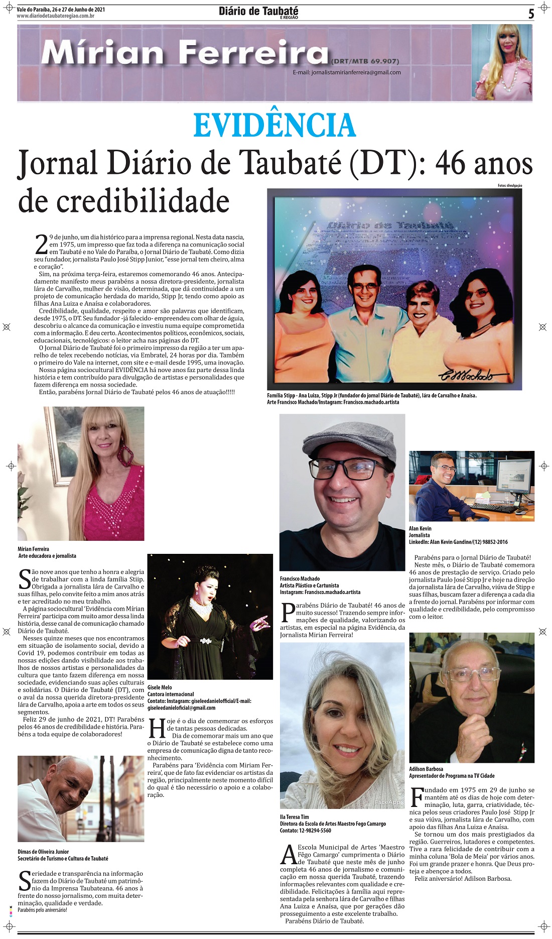 Evidência – Jornal Diário de Taubaté (DT): 46 anos de credibilidade