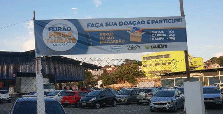 Feirão do automóvel “Mesa Taubaté” arrecada 225 kg no 1º dia de ação