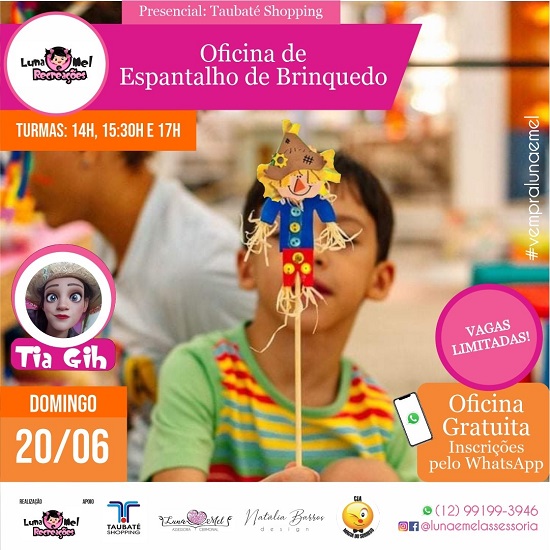 ‘Arraiá’ gastronômico e oficinas temáticas acontecem no Taubaté Shopping neste fim de semana