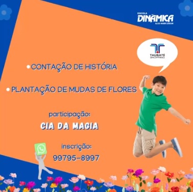 Taubaté Shopping e Escola Dinâmica promovem uma tarde com atividades e contação de histórias para as crianças