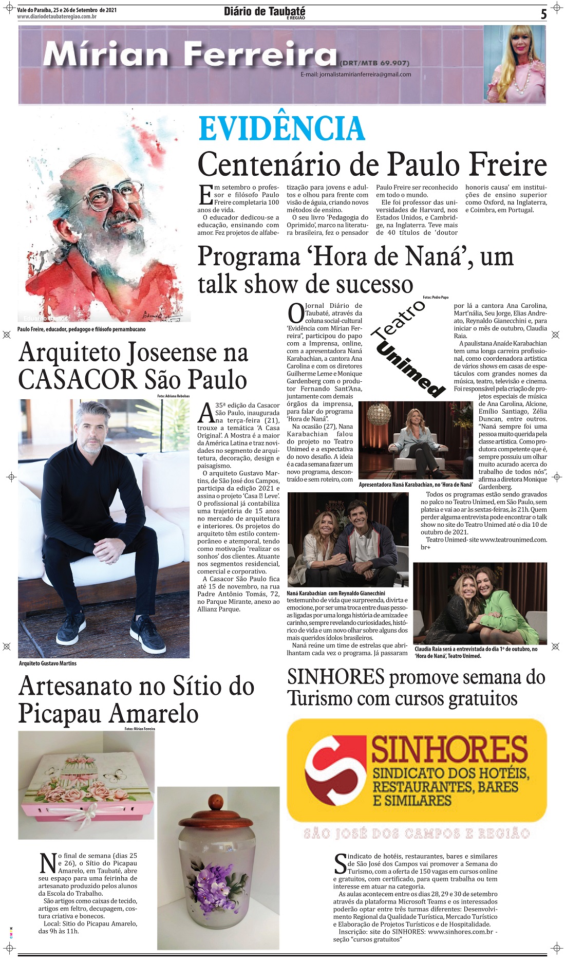 Evidência – Centenário de Paulo Freire