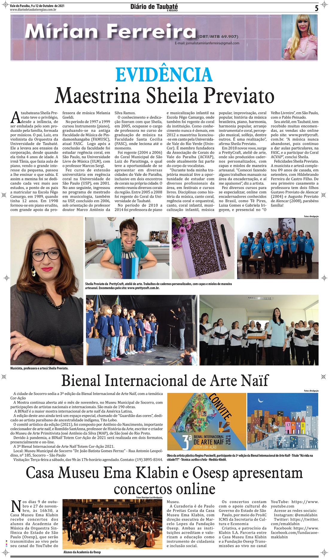 Evidência – Maestrina Sheila Previato