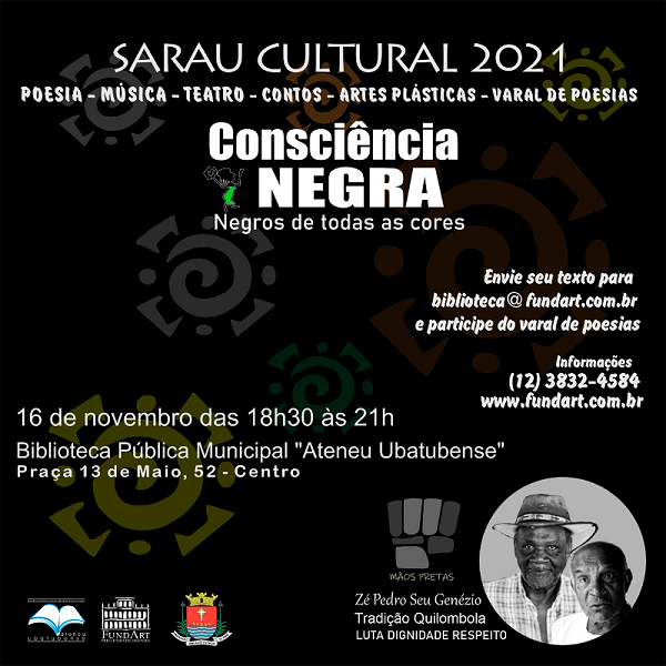 Ubatuba realiza Sarau Cultural em homenagem ao Dia da Consciência Negra