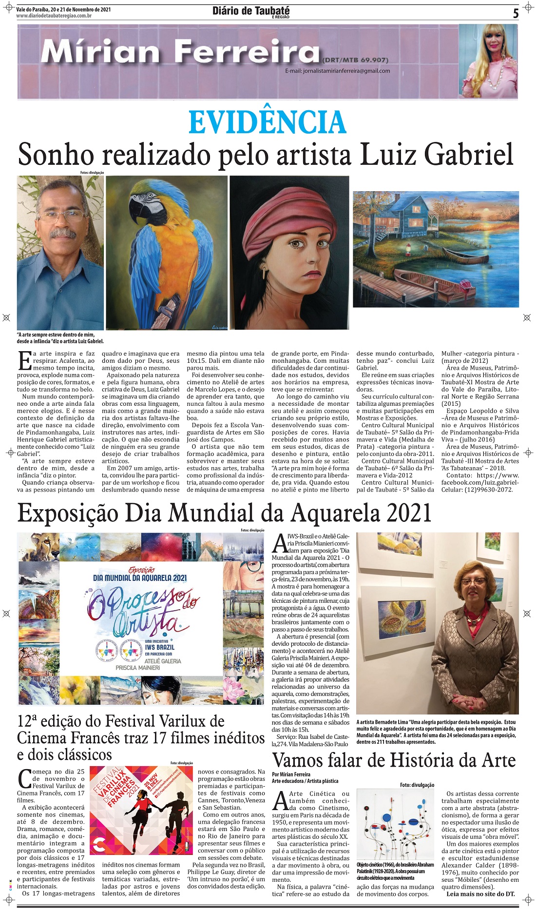 Evidência – Sonho realizado pelo artista Luiz Gabriel