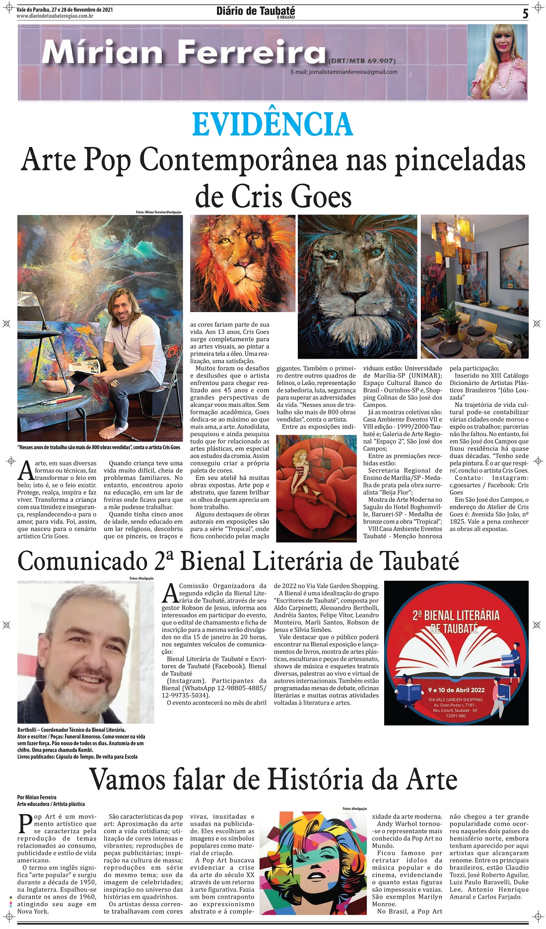 Evidência – Arte Pop Contemporânea nas pinceladas de Cris Goes