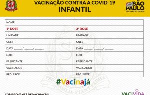 SP prepara 4,5 milhões de carteirinhas para vacinação de crianças