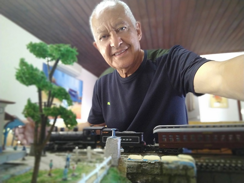 Em tempos de isolamento social, hobby do ferreomodelismo atrai morador de Taubaté