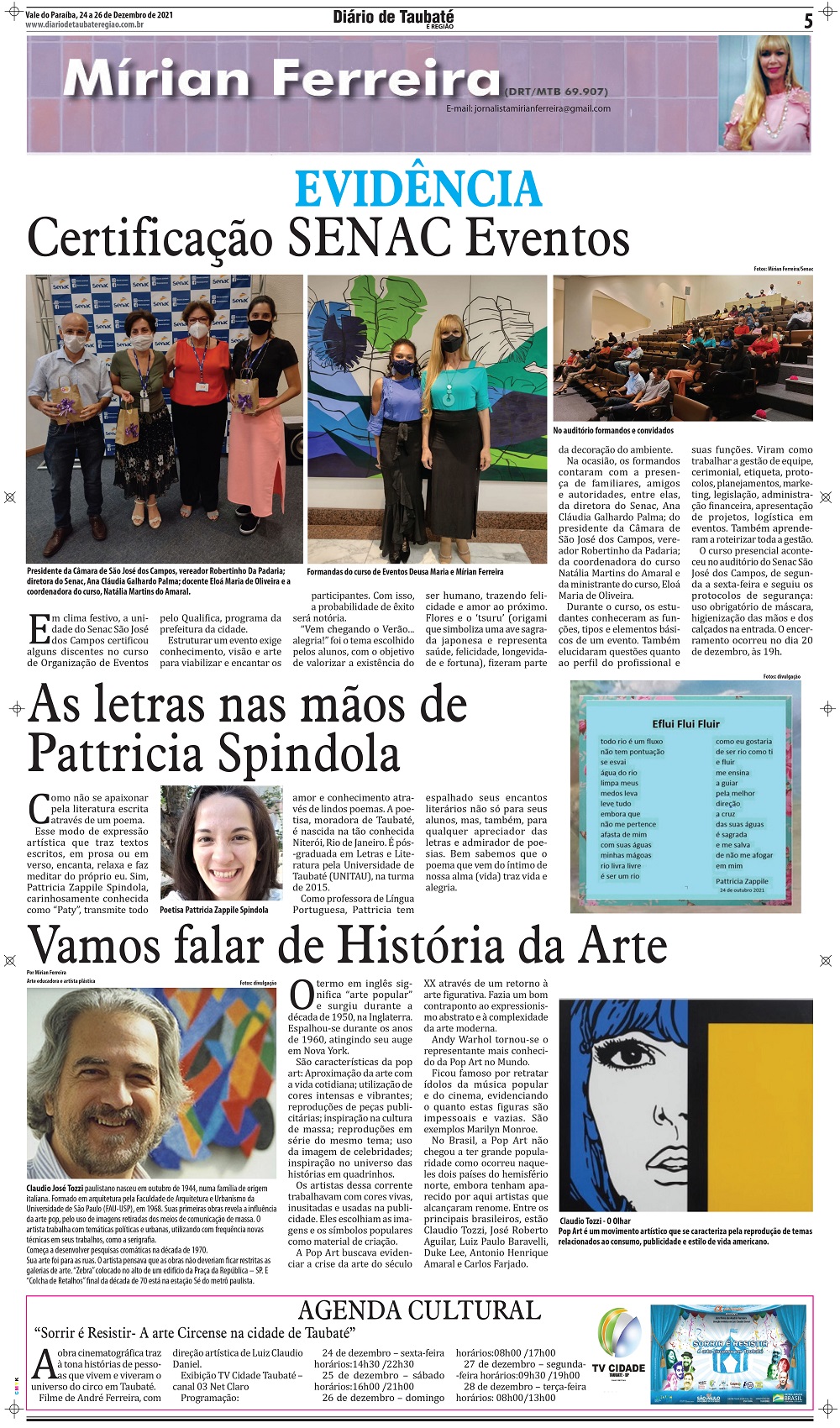 Evidência – Certificação SENAC Eventos