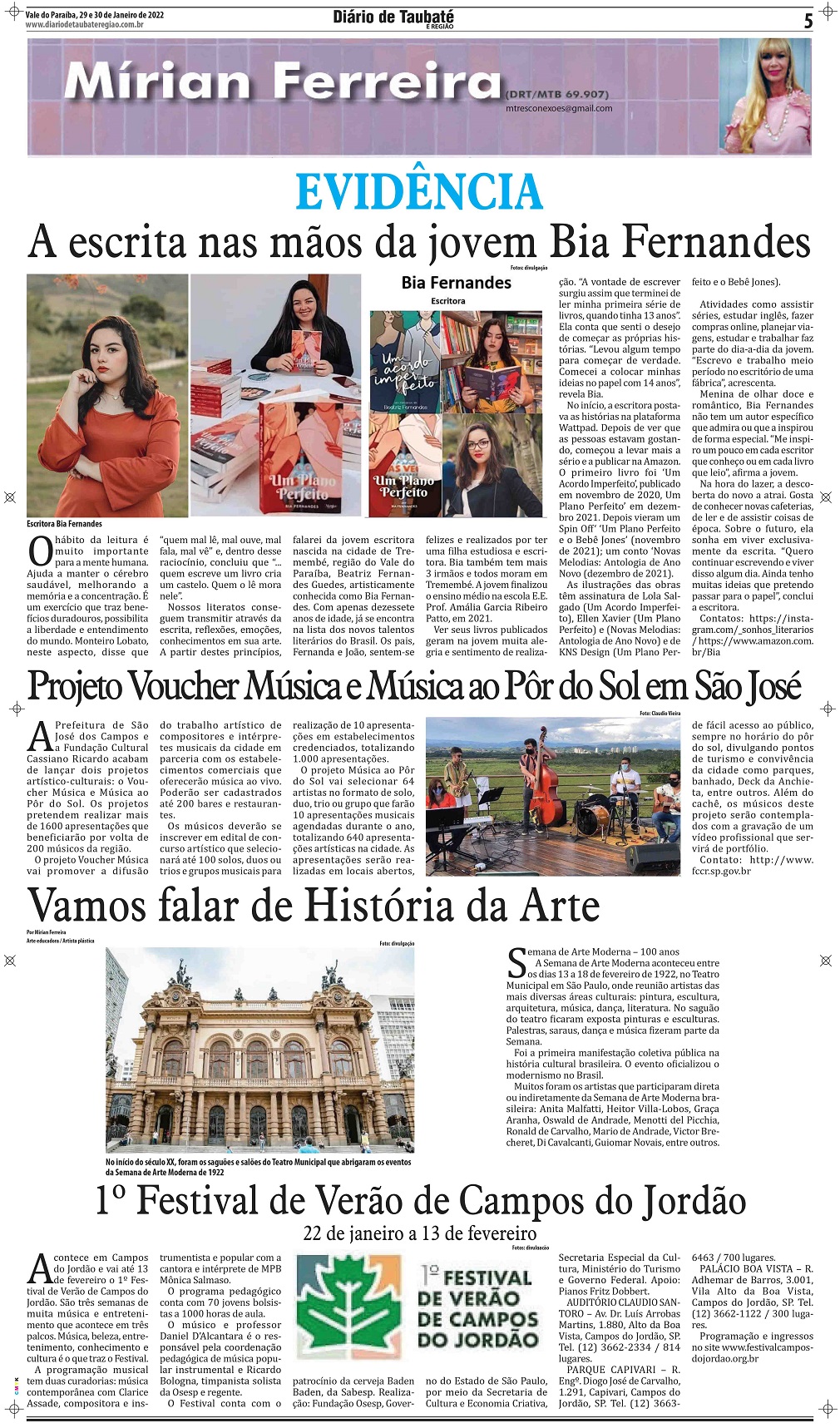 Evidência – A escrita nas mãos da jovem Bia Fernandes