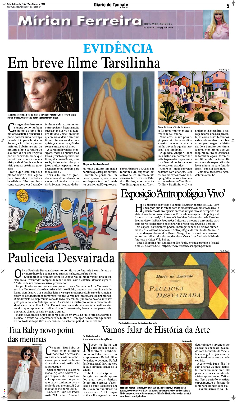 Evidência – Em breve filme Tarsilinha