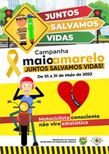 Campanha Maio Amarelo terá início na segunda-feira, 2