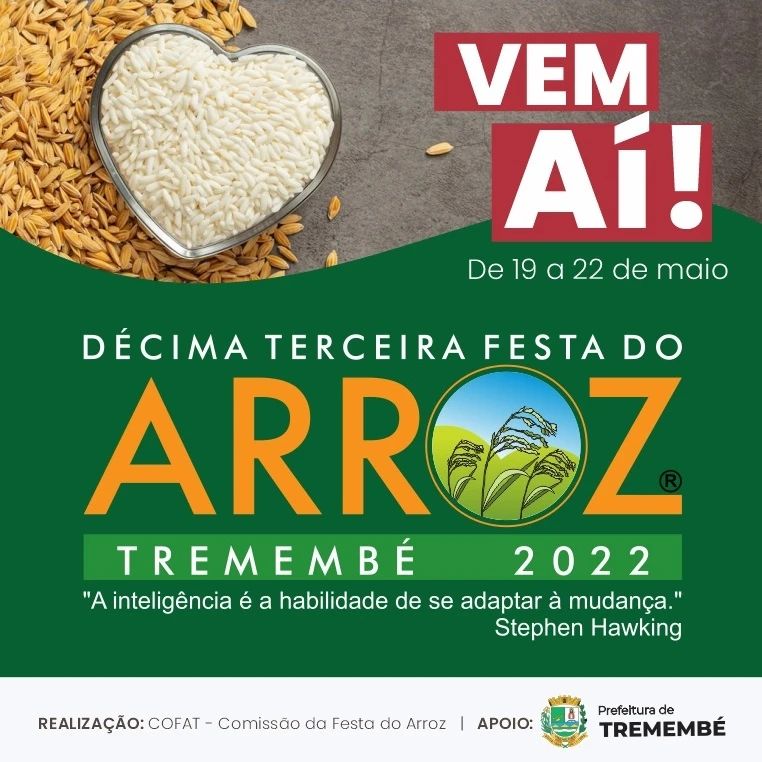 Tremembé retoma em maio a tradicional Festa do Arroz
