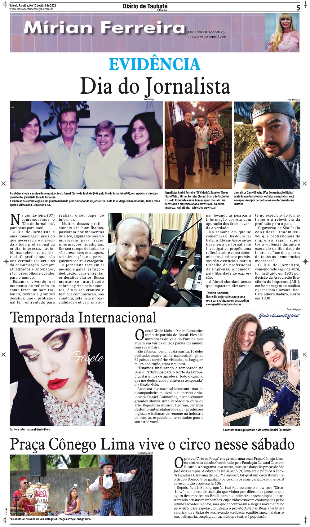 Evidência – Dia do Jornalista