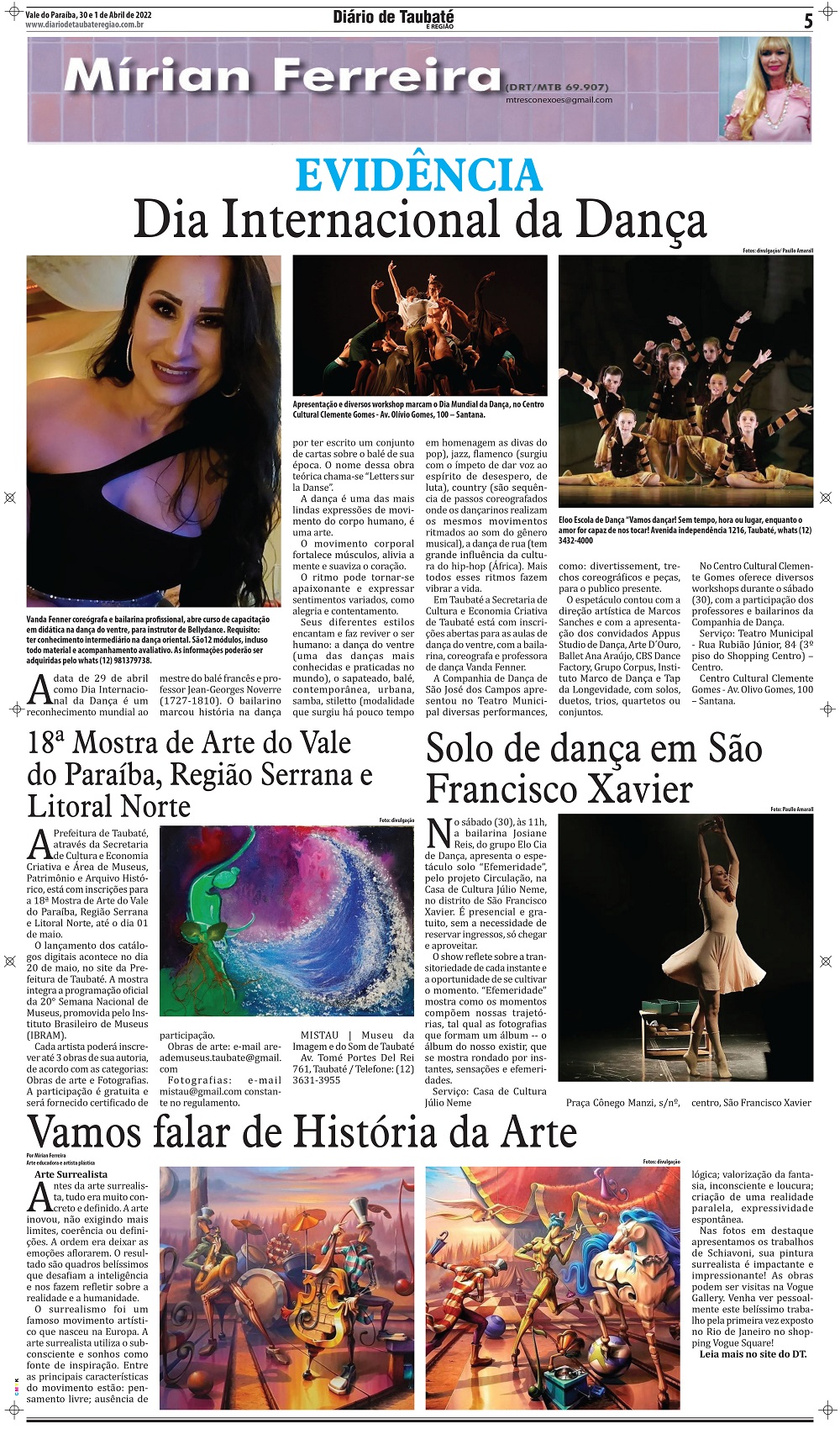 Evidência – Dia Internacional da Dança