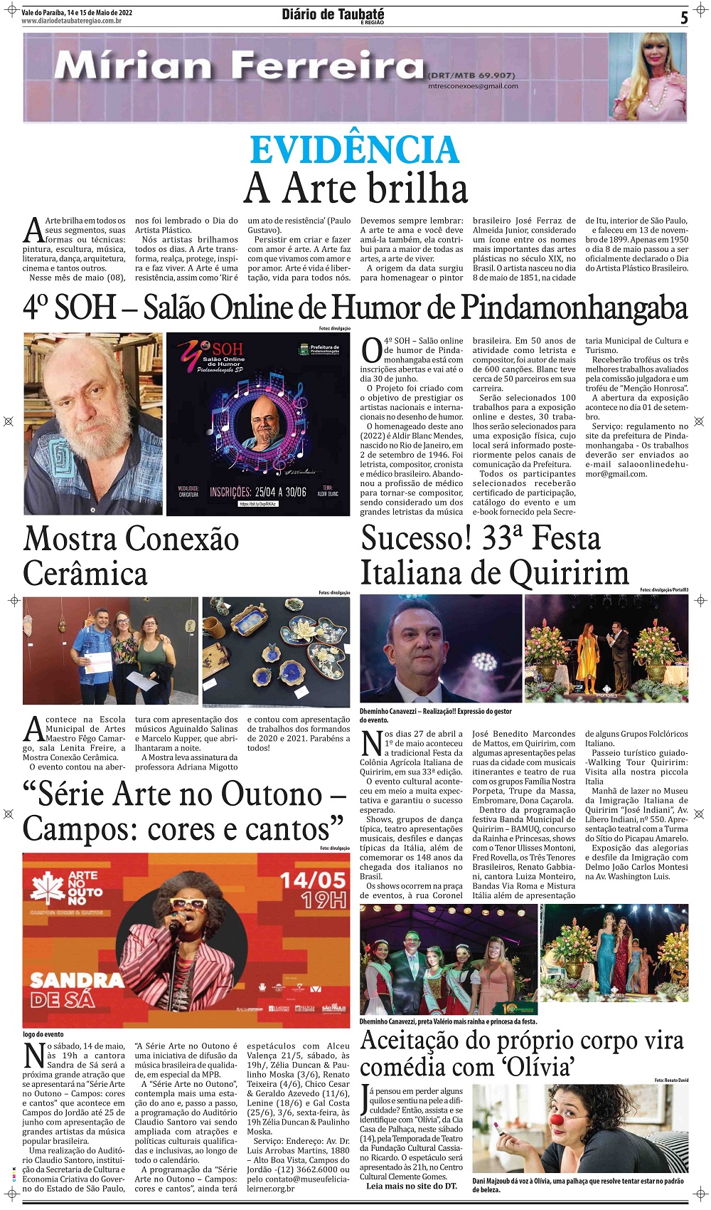 Evidência – A Arte brilha