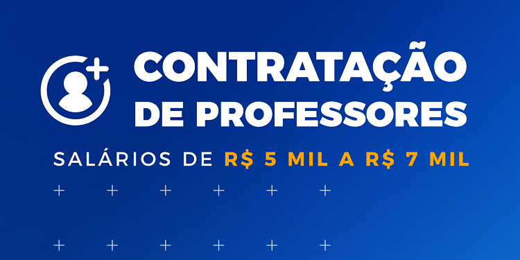 Rede estadual tem 2,9 mil vagas abertas para professores, com salários mensais entre R$ 7 mil e R$ 5 mil, para 40 horas semanais