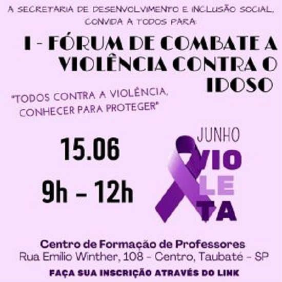 Prefeitura de Taubaté realiza diversas ações em prol da campanha “Junho Violeta”