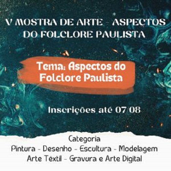 Taubaté abre inscrições para “V Mostra de Arte Aspectos do Folclore Paulista”