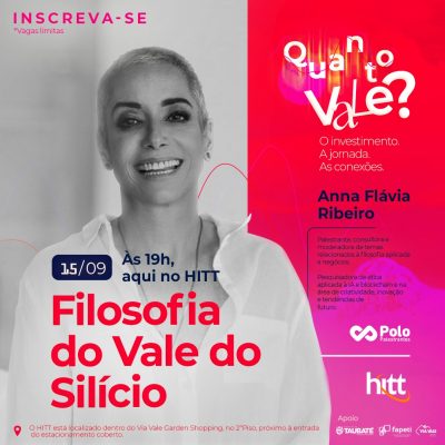 Filosofia do Vale do Silício é tema de palestra no HUB de Inovações