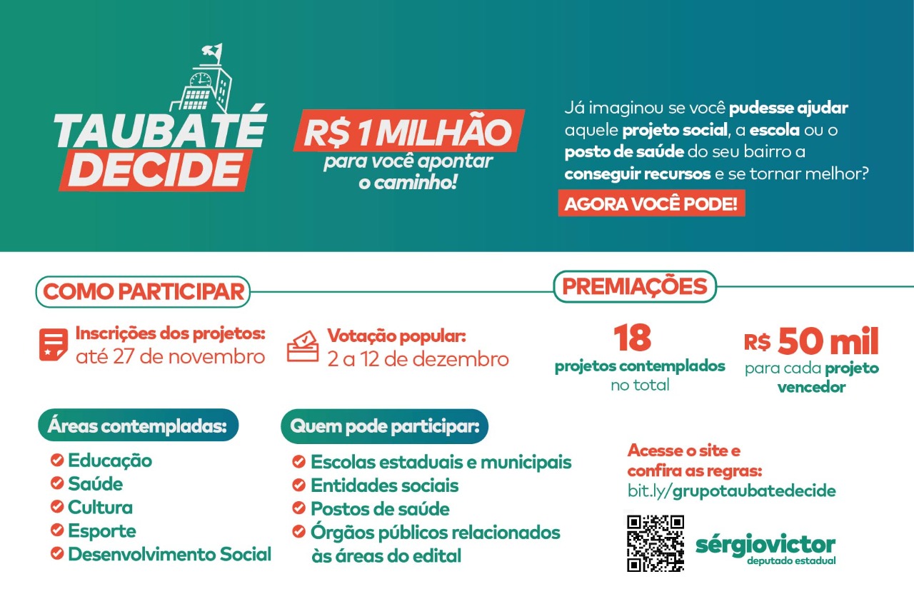 Orçamento participativo: iniciativa inédita na região permitirá que Taubateanos decidam destino de R$ 1 milhão de Verba Pública