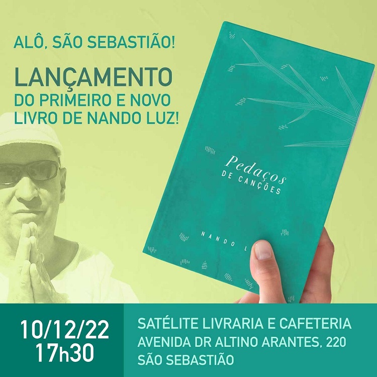Nando Luz lança livro Pedaços de Canções nesta sexta em Lorena