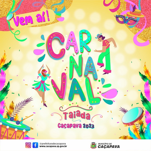 Caçapava terá programação especial de Carnaval a partir do dia 11 de fevereiro