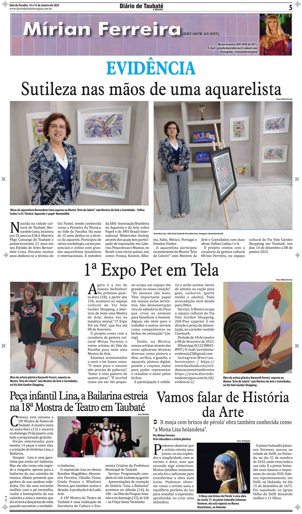 Evidência – Sutileza nas mãos de uma aquarelista