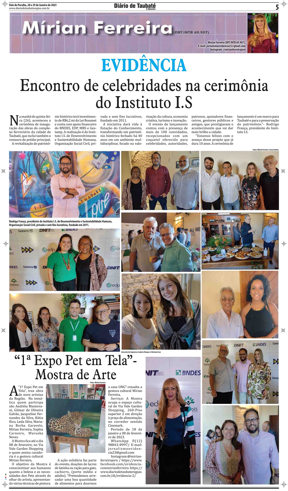 Evidência – Encontro de celebridades na cerimônia do Instituto I.S