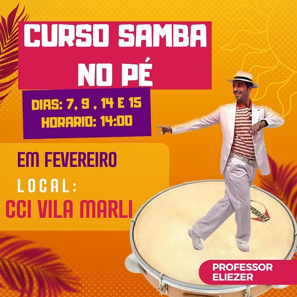 CCI Vila Marli realizará curso de “Samba no Pé”