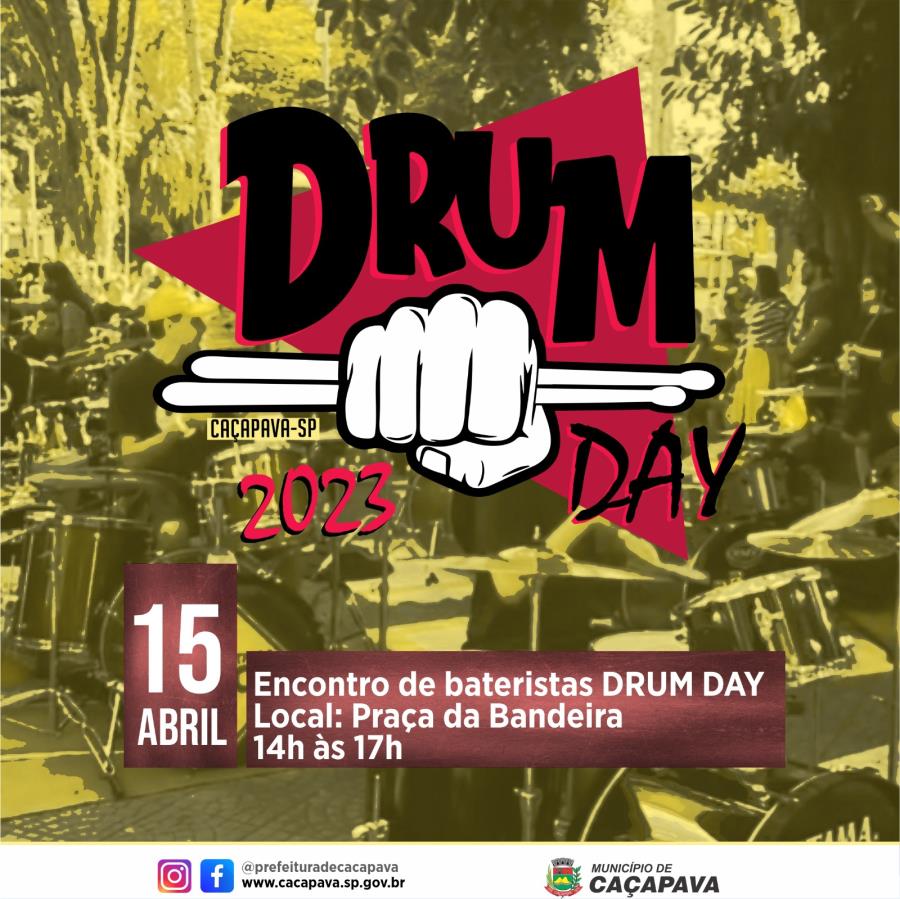 Drum Day deve reunir mais de 100 baterias em Caçapava neste sábado, 15