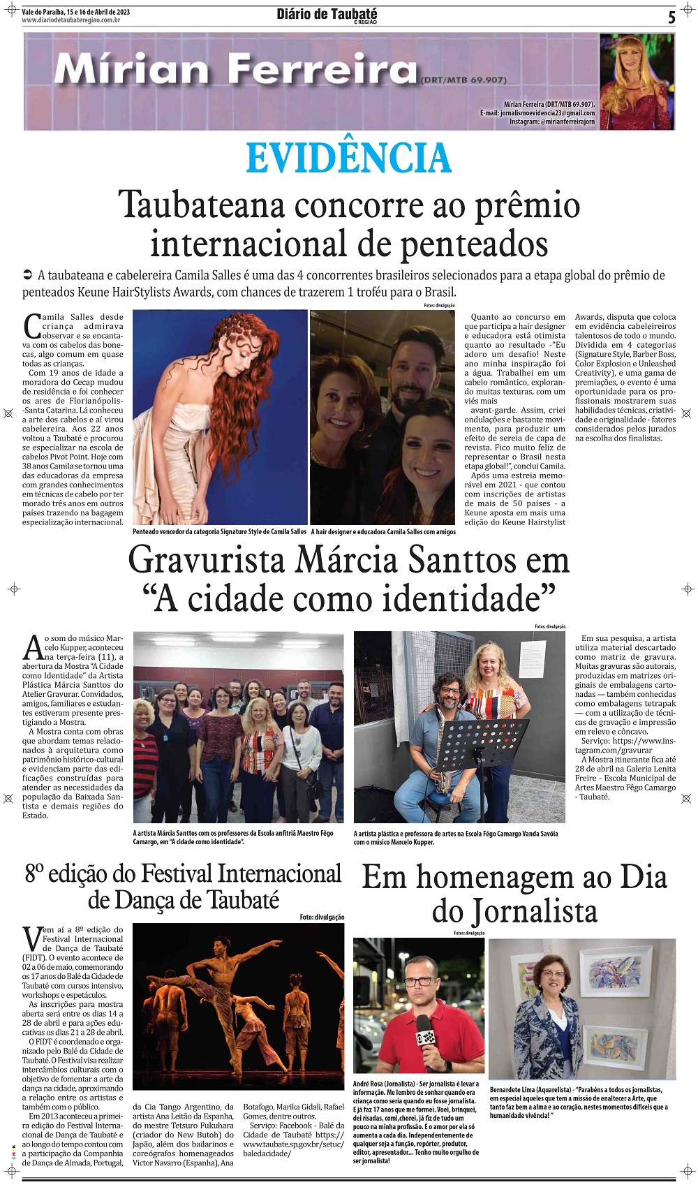 Evidência – Taubateana concorre ao prêmio internacional de penteados