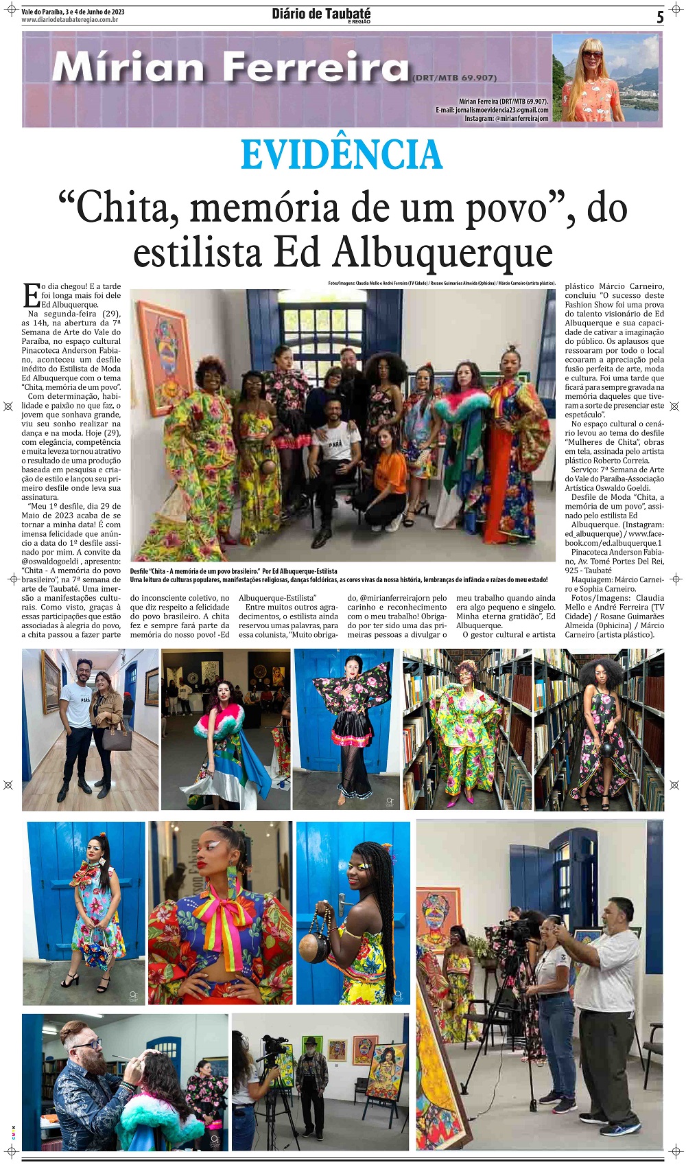 Evidência – “Chita, memória de um povo”, do estilista Ed Albuquerque