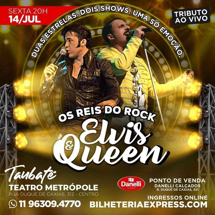 Os Reis do Rock em Taubaté pela primeira vez