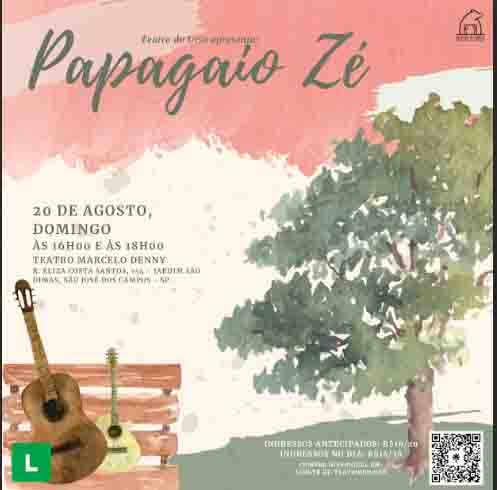 Espetáculo “Papagaio Zé” estreia dia 20 em São José dos Campos