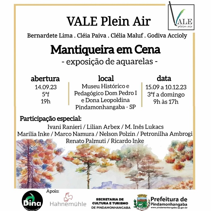 Vale Plein Air: “Exposição de Aguarelas no Museu de Pinda”