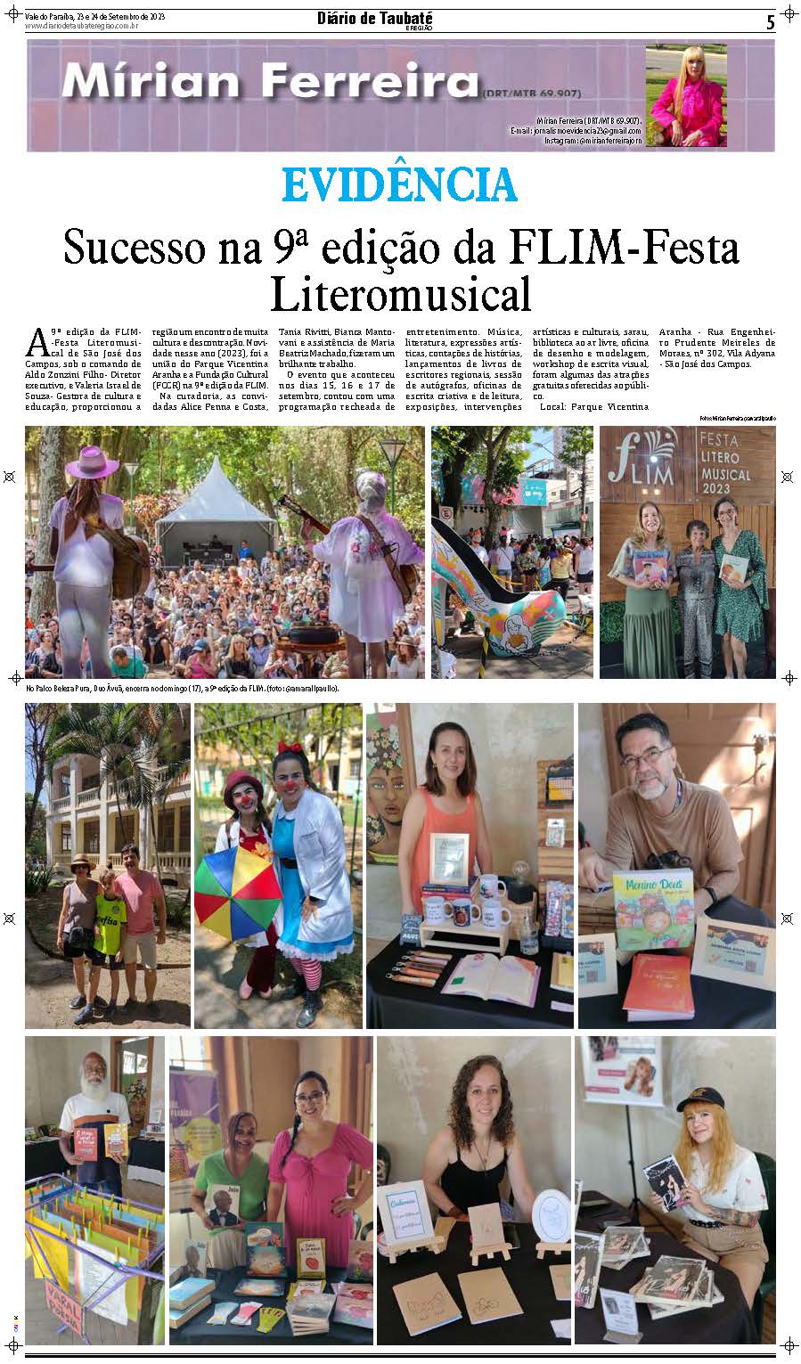 Evidência – Sucesso na 9ª edição da FLIM-Festa Literomusical