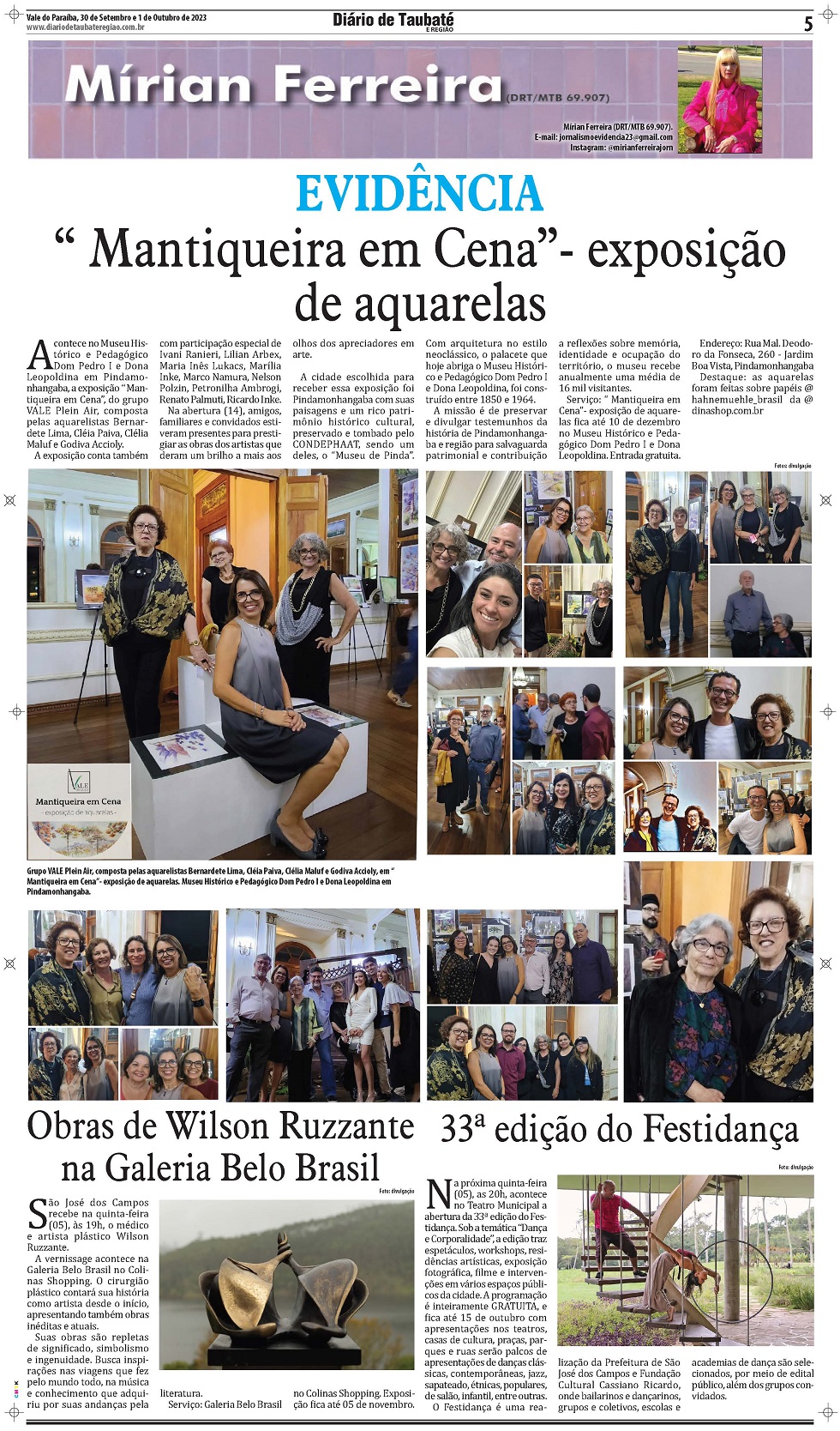 Evidência – “Mantiqueira em Cena”- exposição de aquarelas