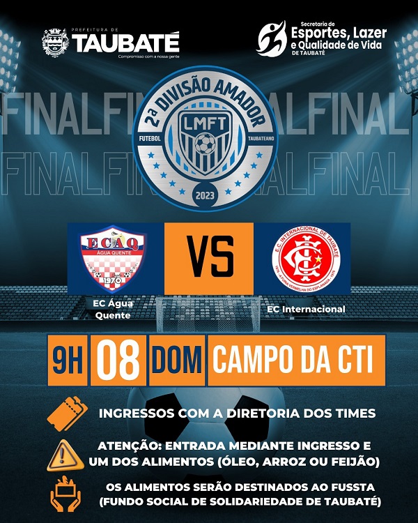 Campo da CTI recebe final da 2ª Divisão do Amador de Taubaté